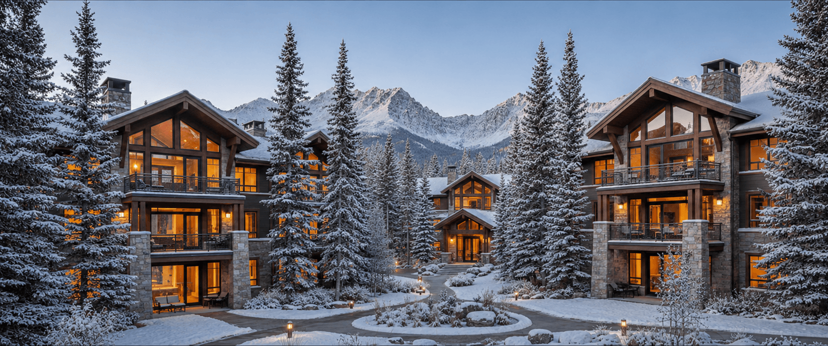 Cozy Montana rental cabin with warm lighting